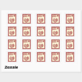 Sticker Carré Timbre (Feuille)