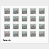 Sticker Carré Timbre d'art de la comptine Baby Bunting (Feuille)