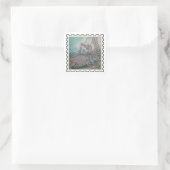 Sticker Carré Timbre d'art de la comptine Baby Bunting (Sac)