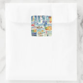 Sticker Carré Timbres de Floride (Sac)