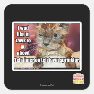 Sticker Carré Timer d'arrosage de pelouse