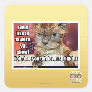 Sticker Carré Timer d'arrosage de pelouse