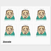 Sticker Carré "TIMMY ILL FIGURE" drôle (Feuille)