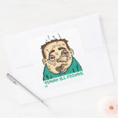 Sticker Carré "TIMMY ILL FIGURE" drôle (Enveloppe)