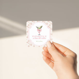 Sticker Carré 'Tini Bit Ancien Martini Coquette Anniversaire