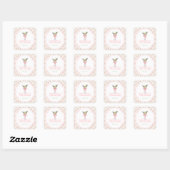 Sticker Carré 'Tini Bit Ancien Martini Coquette Anniversaire (Feuille)