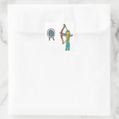 Sticker Carré Tir à l'arc (Sac)