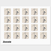 Sticker Carré Tir aquarelle (Feuille)