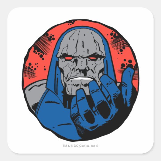 Sticker Carré Tir de tête Darkseid 2 (Devant)