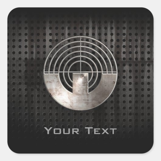 Sticker Carré Tir sportif ; Cool (Devant)