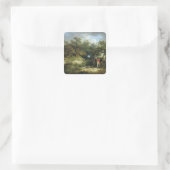 Sticker Carré Tir sur les faisans (huile sur toile) 3 (Sac)