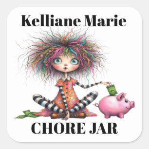 Sticker Carré Tirelire