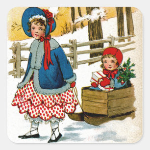 Sticker Carré Tirer la traîne