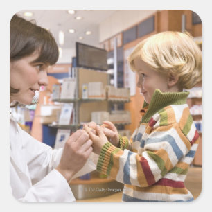 Sticker Carré tirs intérieurs d'une pharmacie