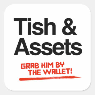 Sticker Carré Tish et actifs - Attrapez-le par le portefeuille