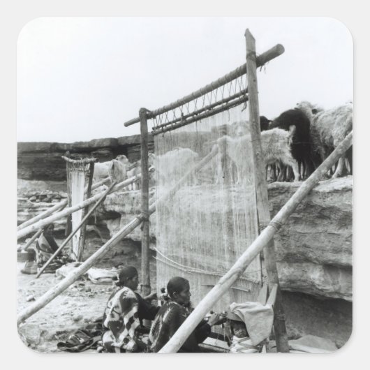 Sticker Carré tisserands navajo, vers 1914 (Devant)