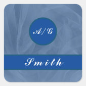 Sticker Carré Tissu bleu texturé imprimer n'importe quelle coule (Devant)