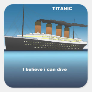 Sticker Carré titanic dive