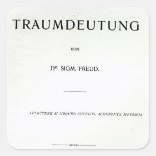 Sticker Carré Titlepage à mourir Traumdeutung par Sigmund Freud