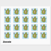 Sticker Carré Toast Avocado (Feuille)