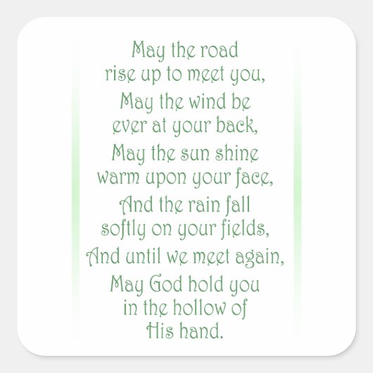 Sticker Carré Toast irlandais (Devant)