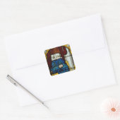 Sticker Carré Tobias et Sarah au lit (Enveloppe)