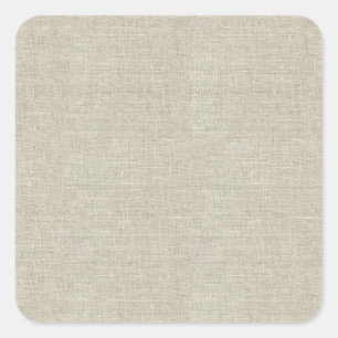 Sticker Carré Toile beige rustique imprimée