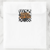 Sticker Carré Toile d'araignée noir et blanc patchwork Halloween (Sac)
