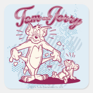 Sticker Carré Tom et Jerry Broke