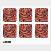 Sticker Carré Tomates séchées au soleil (Feuille)