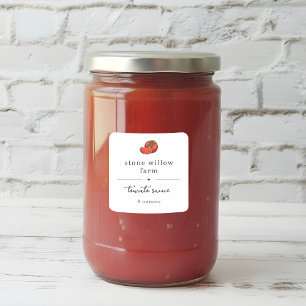 Sticker Carré Tomato Marinara Pasta Chutney Vodka Sauce Étiquett