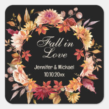 tomber amoureux, automne mariage botanique noir
