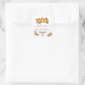 Sticker Carré Tombez amoureux, citrouille orange, douche de mari (Sac)