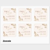 Sticker Carré Tombez amoureux du feuillage d'automne Mariage dou (Feuille)