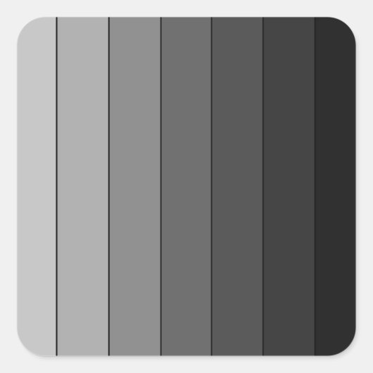 Sticker Carré Tons de Gris Motif Élégant  (Devant)