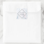 Sticker Carré Tons Pastel Marbre Pierre - Enregistrer La Date (Sac)