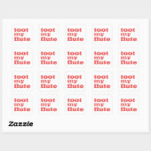 Sticker Carré Toot Ma Flûte (Feuille)