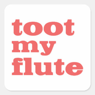 Sticker Carré Toot Ma Flûte
