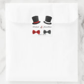 Sticker Carré Top Chapeaux et Bow Cravate Mariage gay Enveloppe (Sac)