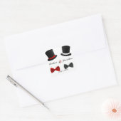 Sticker Carré Top Chapeaux et Bow Cravate Mariage gay Enveloppe (Enveloppe)