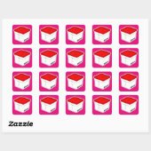 Sticker Carré Top rouge (Feuille)