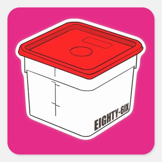 Sticker Carré Top rouge (Devant)