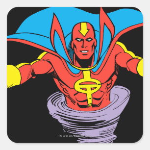 Sticker Carré Tornade rouge