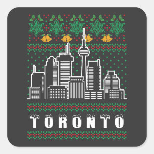 Sticker Carré Toronto Canada Vigilant Noël