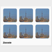 Sticker Carré Toronto Skyline la nuit (Feuille)
