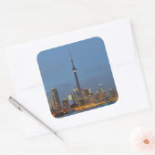 Sticker Carré Toronto Skyline la nuit (Enveloppe)