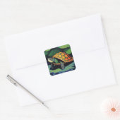 Sticker Carré Tortue de mer (Enveloppe)