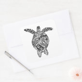 Sticker Carré Tortue de style (Enveloppe)