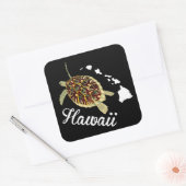 Sticker Carré Tortue Hawaii (Enveloppe)