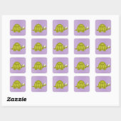 Sticker Carré Tortue verte (Feuille)